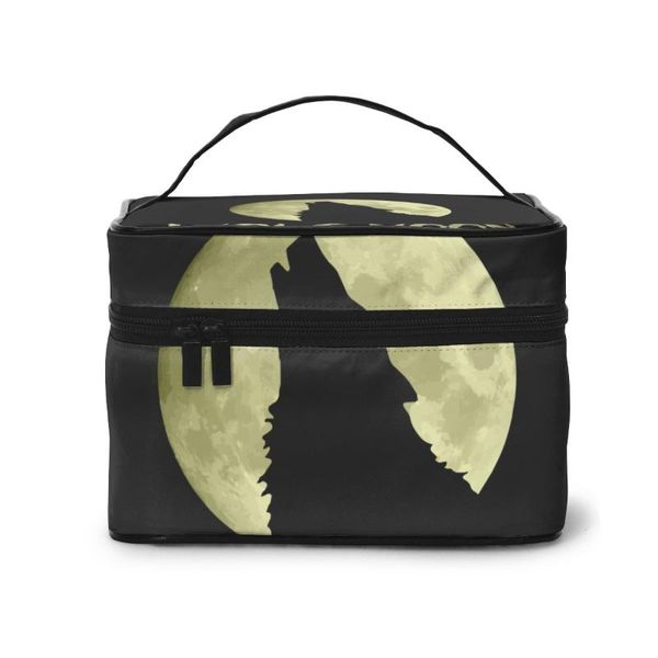 multifunction travel cosmetic bag neceser women wolf moon makeup bags make up cases 
multifunction travel cosmetic bag neceser women wolf moon makeup bags make up cases