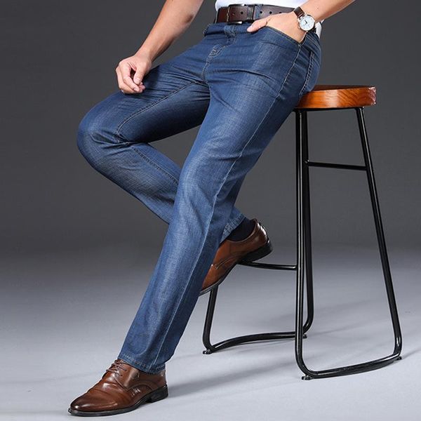 men's jeans kk lufaina men 2021 brand summer thin breathable soft mid straight regular trousers vintage mens clothing, Blue
men's jeans kk lufaina men 2021 brand summer thin breathable soft mid straight regular trousers vintage mens clothing, Blue