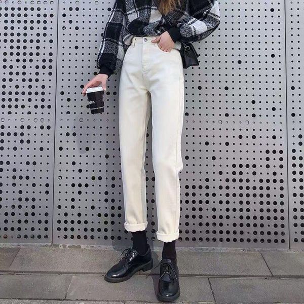 women's jeans women all-match korean style straight trousers denim vintage black high waist autumn baggy chic street casual long pant, Blue
women's jeans women all-match korean style straight trousers denim vintage black high waist autumn baggy chic street casual long pant, Blue