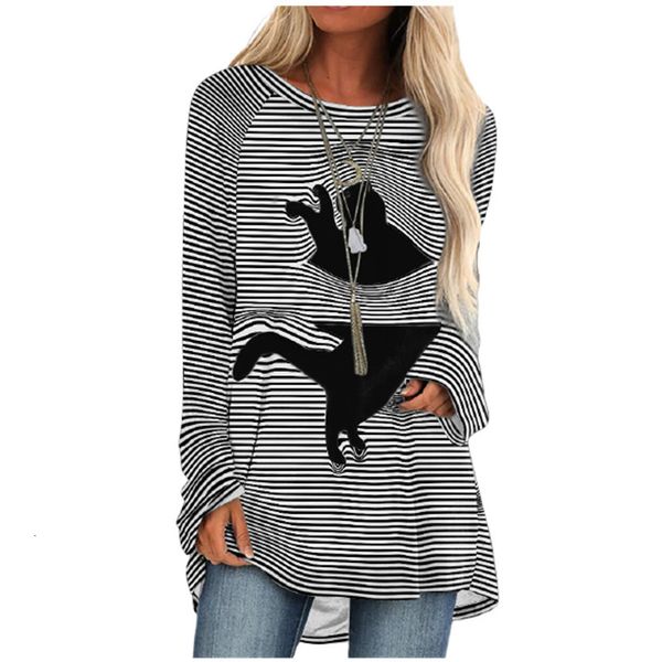 new women spring cute cat print striped t-shirt casual loose plus size o-neck long sleeve tee 2021 fashion female pullover lvvn, White
new women spring cute cat print striped t-shirt casual loose plus size o-neck long sleeve tee 2021 fashion female pullover lvvn, White