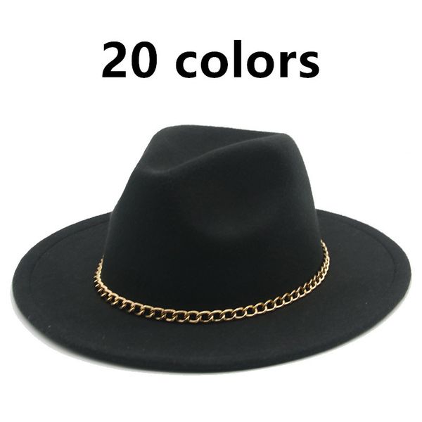 2021 hats new gold chain wide brim classic wool felt church wedding pink western cowboy black white fedora winter hat women hn3v, Blue;gray
2021 hats new gold chain wide brim classic wool felt church wedding pink western cowboy black white fedora winter hat women hn3v, Blue;gray
