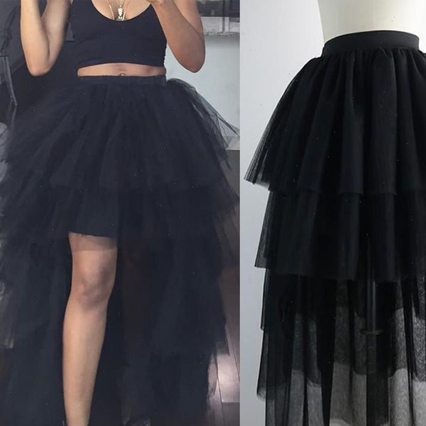 women dinner tulle skirts irregular high elastic waist princess petticoat mesh tutu party saias floor length faldas jupes, Black
women dinner tulle skirts irregular high elastic waist princess petticoat mesh tutu party saias floor length faldas jupes, Black