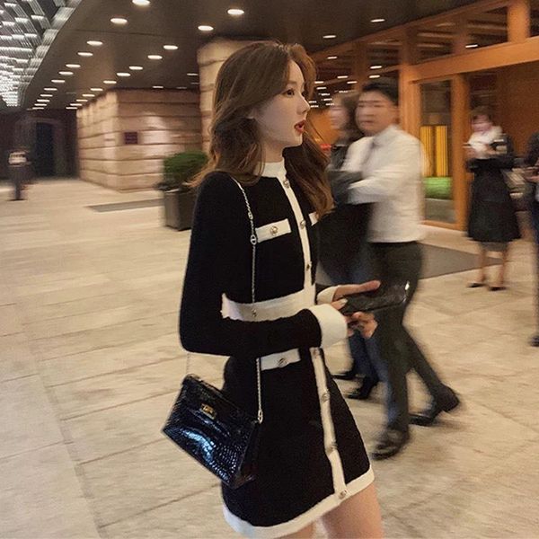 casual dresses winter knitted women party black bandage christmas bodycon long sleeve office dress elegant vestidos vintage ladies, Black;gray
casual dresses winter knitted women party black bandage christmas bodycon long sleeve office dress elegant vestidos vintage ladies, Black;gray