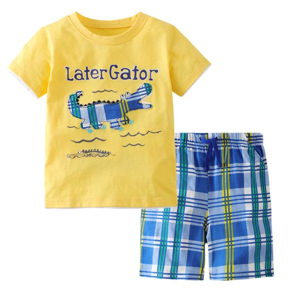summer wear boys' shorts children's pants two piece short sleeve cartoon suit, White
summer wear boys' shorts children's pants two piece short sleeve cartoon suit, White