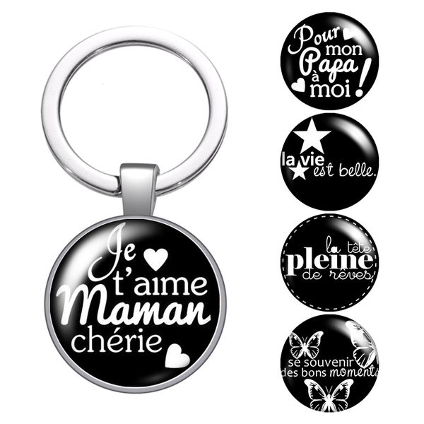 french je t'aime mama papa cherie glass cabochon keychain bag car key rings holder silver plated key chains men women gifts
french je t'aime mama papa cherie glass cabochon keychain bag car key rings holder silver plated key chains men women gifts