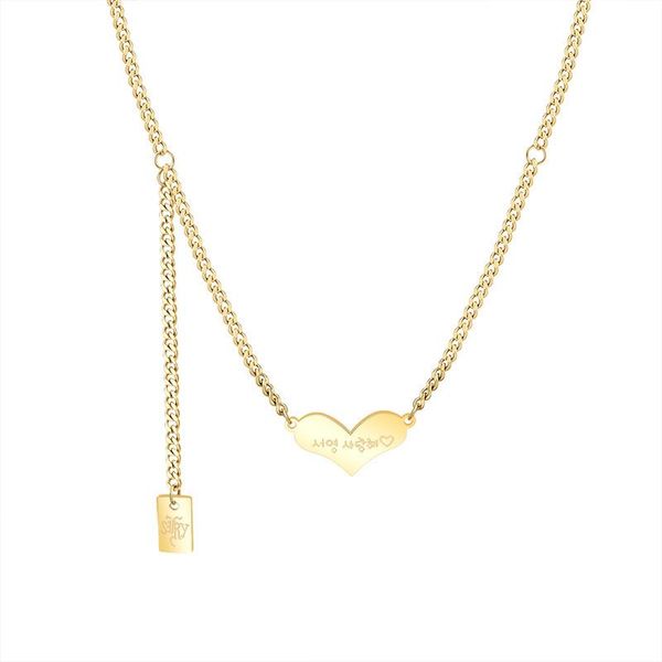pendant necklaces peach heart love necklace geometric tassel clavicle chain jewelry stainless steel for women gothic accessories jewellery, Silver
pendant necklaces peach heart love necklace geometric tassel clavicle chain jewelry stainless steel for women gothic accessories jewellery, Silver