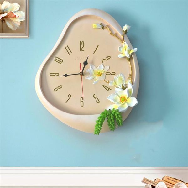 wall clocks european resin creative white magnolia clock living room hanging silent quartz bedroom home decoration
wall clocks european resin creative white magnolia clock living room hanging silent quartz bedroom home decoration