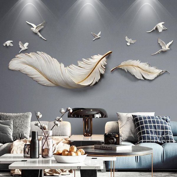 decorative objects & figurines light luxury feather wall decoration 3d hanging sofa background creative pendant
decorative objects & figurines light luxury feather wall decoration 3d hanging sofa background creative pendant