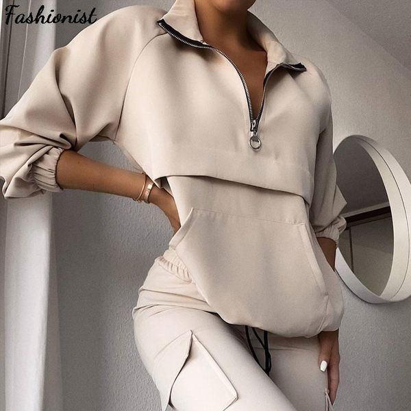 2021 two piece set tracksuit women festival clothing fall winter pant sweat suits zipper 2 piece outfits matching sets, White
2021 two piece set tracksuit women festival clothing fall winter pant sweat suits zipper 2 piece outfits matching sets, White