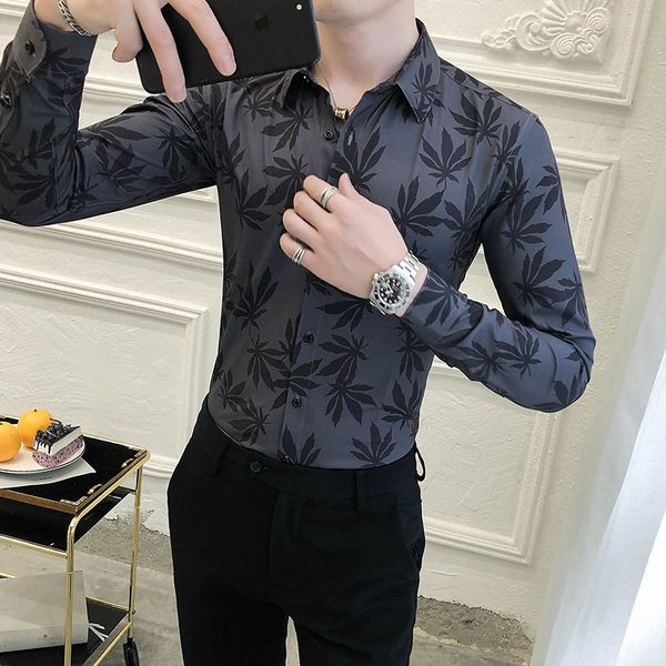 Alta Qualidade New Cinza Escuro Dos Homens Camisas Florais Manga Longa Moda Primavera Nova Magro Ajuste Blusa Streetw PSFZ, Black;brown
Alta Qualidade New Cinza Escuro Dos Homens Camisas Florais Manga Longa Moda Primavera Nova Magro Ajuste Blusa Streetw PSFZ, Black;brown