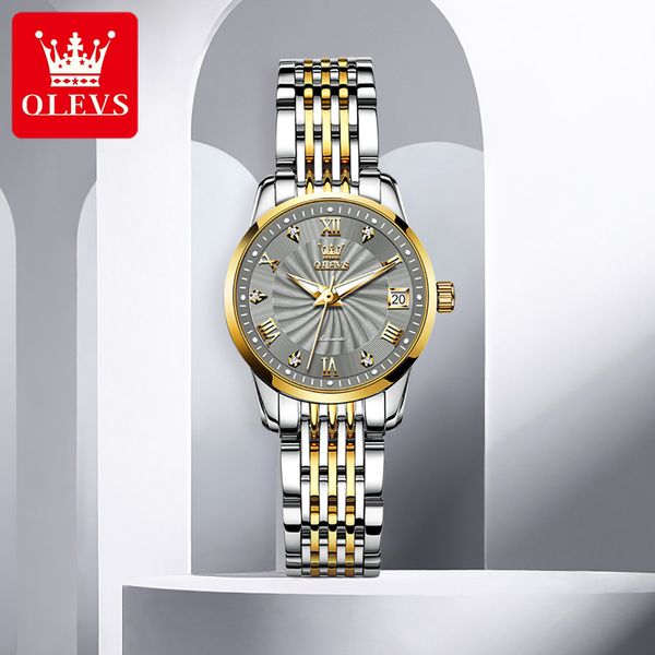 automatic watches rose gold steel case vogue clock women mechanical 6630, Slivery;brown
automatic watches rose gold steel case vogue clock women mechanical 6630, Slivery;brown