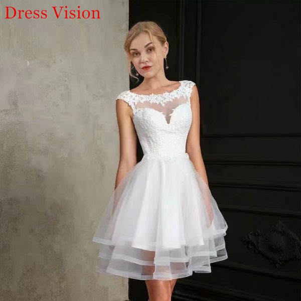 2021 lace appliques scoop collar wedding party simple robe de soiree bride to be 87up, White
2021 lace appliques scoop collar wedding party simple robe de soiree bride to be 87up, White