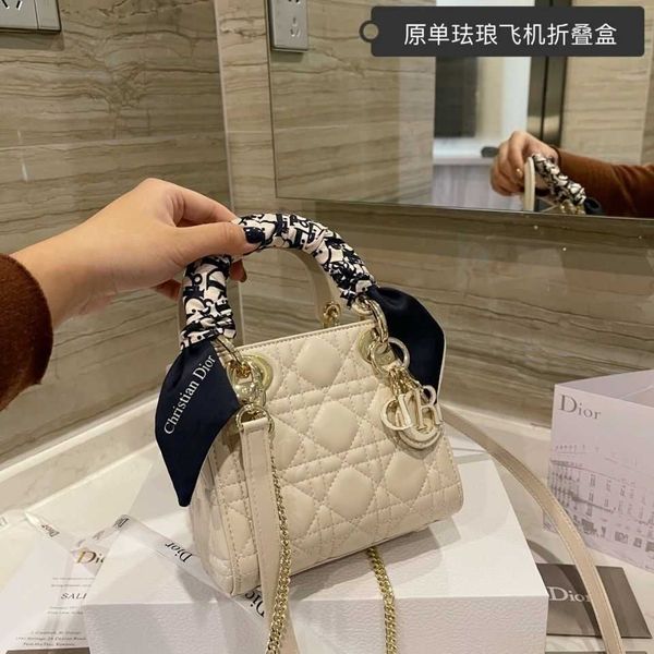 bags di 2021 casual and fashionable h-held bag with small fragrance lingge princess zly
