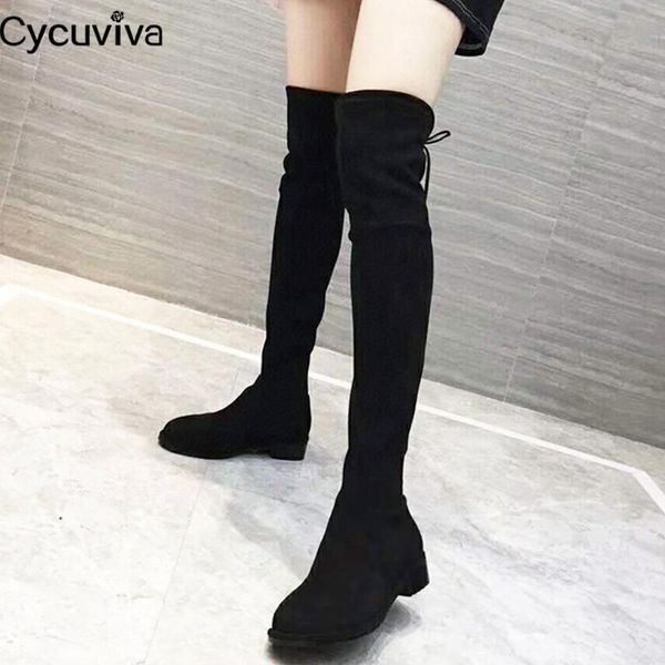 boots suede over the knee high women square heel mules ladies casual shoes round toe long stretch botas mujer, Black
boots suede over the knee high women square heel mules ladies casual shoes round toe long stretch botas mujer, Black