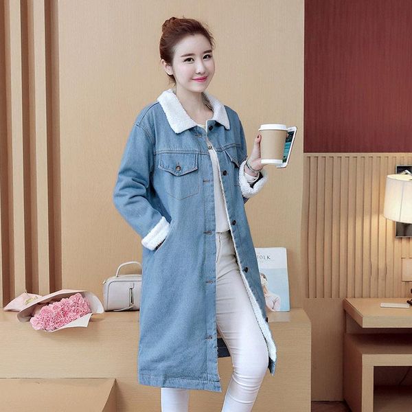 long winter lamb fur denim parka for women loose plus size 3xl jeans jacket casual women's windbreaker coat autumn casaco f1414, Black
long winter lamb fur denim parka for women loose plus size 3xl jeans jacket casual women's windbreaker coat autumn casaco f1414, Black