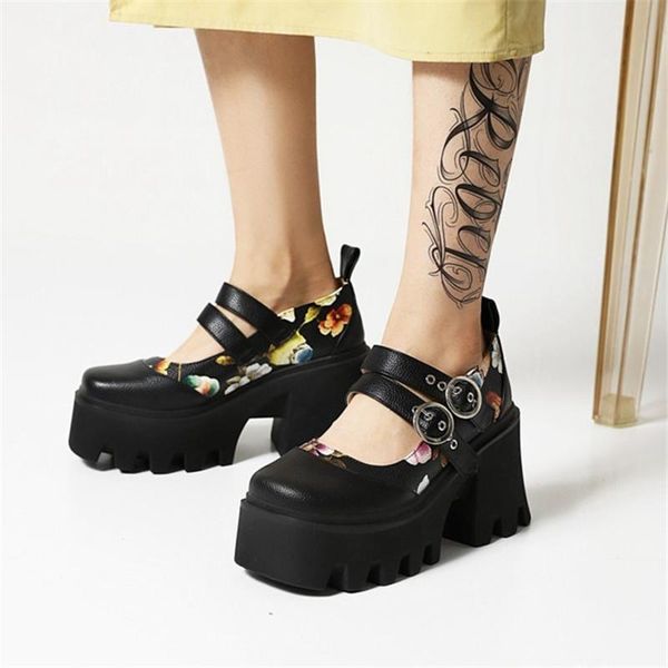 dress shoes pxelena floral plus size 34-43 women gothic cosplay thick sole platform creepers chunky high heels punk rock pumps buckle, Black
dress shoes pxelena floral plus size 34-43 women gothic cosplay thick sole platform creepers chunky high heels punk rock pumps buckle, Black