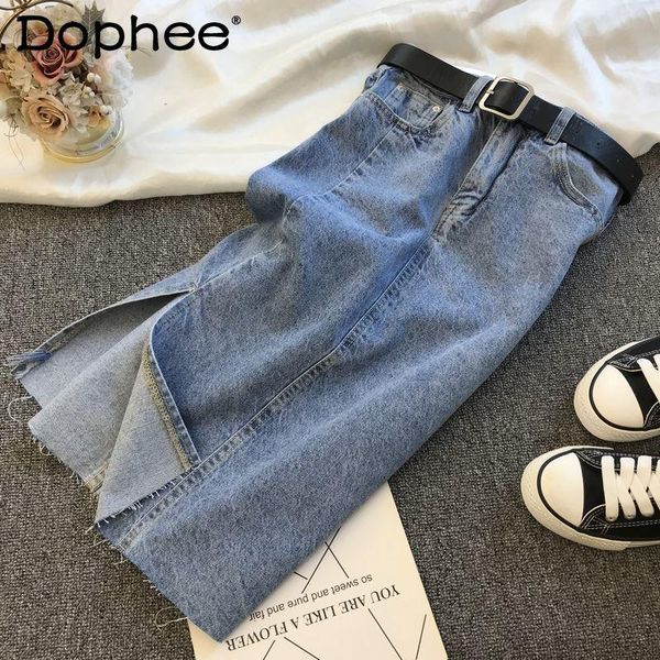 skirts blue high waist denim skirt for women 2021 spring retro mid-length slimming elegant a- line slit sheath belt, Black
skirts blue high waist denim skirt for women 2021 spring retro mid-length slimming elegant a- line slit sheath belt, Black