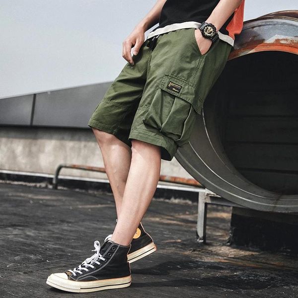 men's shorts high street cargo men 2021 summer thin fashion solid color casual sports trend hip hop streetwear, White;black
men's shorts high street cargo men 2021 summer thin fashion solid color casual sports trend hip hop streetwear, White;black