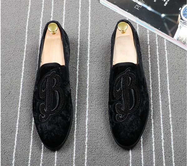 2020 spring and autumn men velvet loafers party wedding shoes europe style embroidered velvet slippers driving moccasins shoes, Black
2020 spring and autumn men velvet loafers party wedding shoes europe style embroidered velvet slippers driving moccasins shoes, Black
