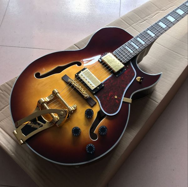 custom f hollow body jazz electric guitar.rosewood fingerboard.handmade 6 stings sunburst color
custom f hollow body jazz electric guitar.rosewood fingerboard.handmade 6 stings sunburst color
