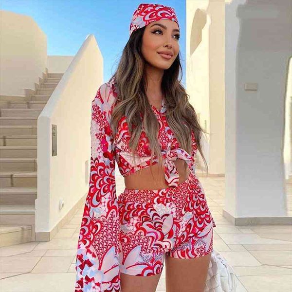 summer print long sleeve womens tracksuits blouses shirts beach and mini shorts set y2k casual three piece sets party, Gray
summer print long sleeve womens tracksuits blouses shirts beach and mini shorts set y2k casual three piece sets party, Gray