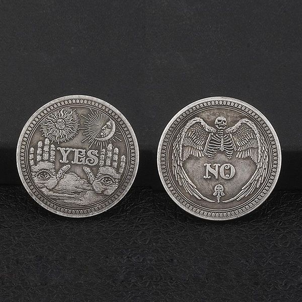 keychains halloween yes/no magic lucky coin two sides lucifer morning star satanic keychain for men collection gift 2021 jewelry, Silver
keychains halloween yes/no magic lucky coin two sides lucifer morning star satanic keychain for men collection gift 2021 jewelry, Silver