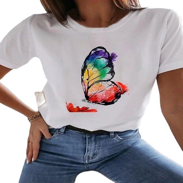 women's t-shirt white butterfly clothing short sleeve outdoor streetwear cloth o-neck oversized women
women's t-shirt white butterfly clothing short sleeve outdoor streetwear cloth o-neck oversized women