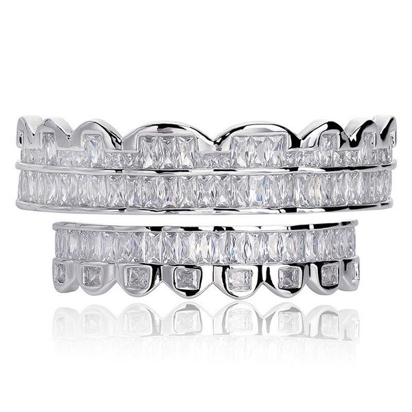 New Discount Baguette Set Teeth Grillz Top Bottom Silver Color Grills Dental Mouth Hip Hop Fashion Jewelry Rapper Jewelry, Black
New Discount Baguette Set Teeth Grillz Top Bottom Silver Color Grills Dental Mouth Hip Hop Fashion Jewelry Rapper Jewelry, Black