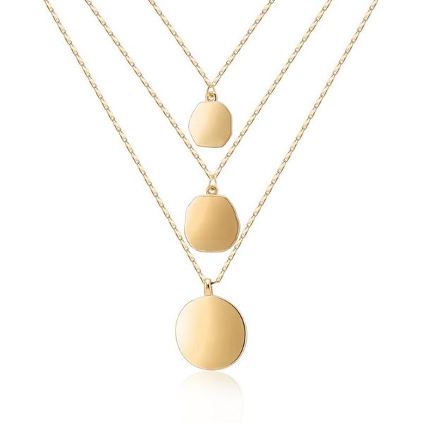 pendant necklaces women's personality round multi-layer necklace bohemian jewelry party gift, Silver
pendant necklaces women's personality round multi-layer necklace bohemian jewelry party gift, Silver