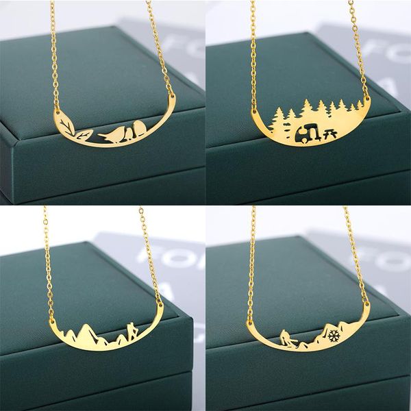 pendant necklaces stainless steel gold horizontal necklace for women vintage hollow snowflake birds hiking climber choker jewelry, Silver
pendant necklaces stainless steel gold horizontal necklace for women vintage hollow snowflake birds hiking climber choker jewelry, Silver