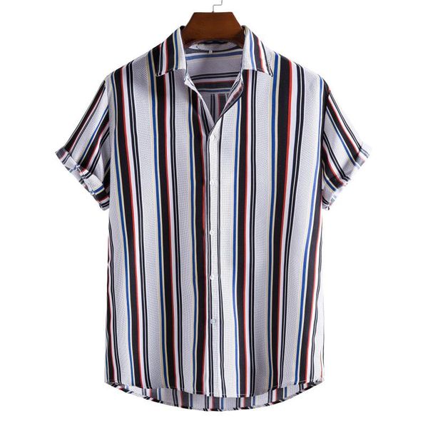 men's casual shirts hawaiian printed for men summer stripe slim fit short sleeve male blouse streetwear chemise homme, White;black
men's casual shirts hawaiian printed for men summer stripe slim fit short sleeve male blouse streetwear chemise homme, White;black