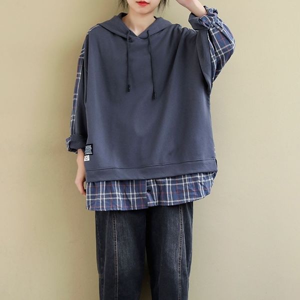 spring korea fashion patchwork plaid casual women hoodies long sleeve loose hoody ladies hoodie clothing plus size s806 201203, Black
spring korea fashion patchwork plaid casual women hoodies long sleeve loose hoody ladies hoodie clothing plus size s806 201203, Black