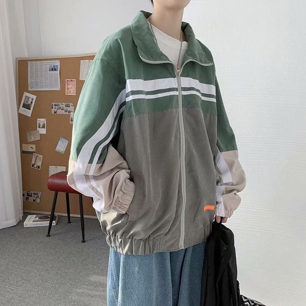 autumn new color matching jacket men's korean sports casual loose student coat fashion, Black;brown
autumn new color matching jacket men's korean sports casual loose student coat fashion, Black;brown