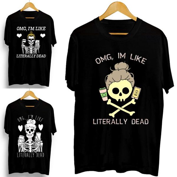 men's t-shirts omg i'm like literally dead vintage minimalist style t shirts 100% premium summer cotton funny birthday shirt for m, White;black
men's t-shirts omg i'm like literally dead vintage minimalist style t shirts 100% premium summer cotton funny birthday shirt for m, White;black