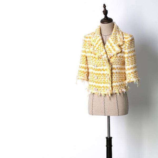 women's jackets coats luxury white shoulder padded sleeves medium sleeve small fragrant wind suit jacket., Black;brown
women's jackets coats luxury white shoulder padded sleeves medium sleeve small fragrant wind suit jacket., Black;brown