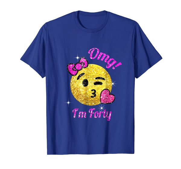 40th birthday shirt for women, White;black