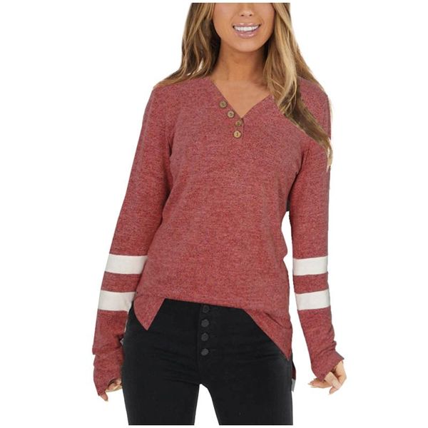 women's blouses & shirts ladies long sleeve pullover v-neck casual contrast color stitching blouse solid loose cotton oversized autumn, White
women's blouses & shirts ladies long sleeve pullover v-neck casual contrast color stitching blouse solid loose cotton oversized autumn, White