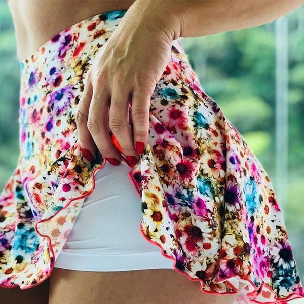 yoga sports shorts summer women slim high waist short skirt floral print tennis legging workout gym double layer shorts skirts, White;red
yoga sports shorts summer women slim high waist short skirt floral print tennis legging workout gym double layer shorts skirts, White;red