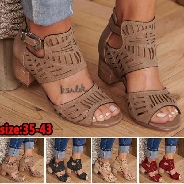 women fashion chunky heel sandals hollow out platform sandals buckle strap casual peep toe summer shoes plus sandal, Black
women fashion chunky heel sandals hollow out platform sandals buckle strap casual peep toe summer shoes plus sandal, Black