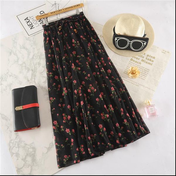 floral print long womens skirts casual elegant loose elastic waist spring clothes blacke color high street femme boho skirts, Black
floral print long womens skirts casual elegant loose elastic waist spring clothes blacke color high street femme boho skirts, Black