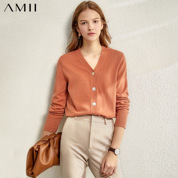 amii minimalism women autumn winter solid knitted sweater fashion causal vneck full sleeve loose female cardigan 12030003, Black
amii minimalism women autumn winter solid knitted sweater fashion causal vneck full sleeve loose female cardigan 12030003, Black