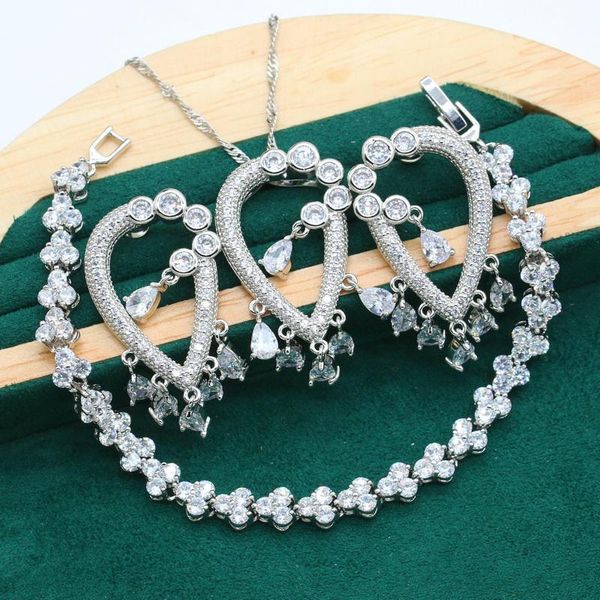 earrings & necklace arrivals white zircon silver color wedding jewelry set for women bracelet pendant christmas gift dubai
earrings & necklace arrivals white zircon silver color wedding jewelry set for women bracelet pendant christmas gift dubai
