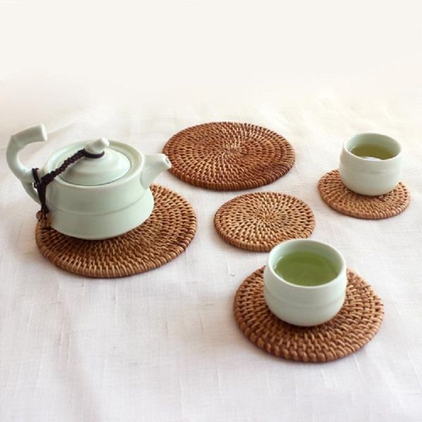 mats & pads round tableware placemat dish rattan weave cup drink coasters set kungfu tea accessories mat
mats & pads round tableware placemat dish rattan weave cup drink coasters set kungfu tea accessories mat