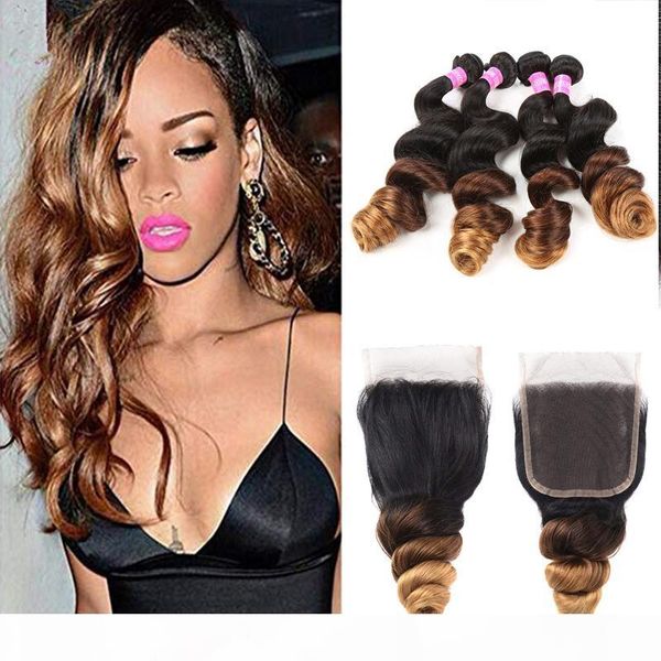 ombre brazilian virgin hair bundles with closure loose wave #1b 4 30 human hair 3 bundles with 4*4 lace closure for black women, Black;brown
ombre brazilian virgin hair bundles with closure loose wave #1b 4 30 human hair 3 bundles with 4*4 lace closure for black women, Black;brown