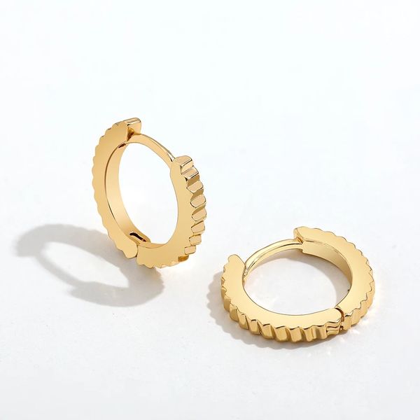 geometric gear small hoop earrings for woman fashion gold color circle metal thin cartilage earring jewelry, Golden;silver
geometric gear small hoop earrings for woman fashion gold color circle metal thin cartilage earring jewelry, Golden;silver