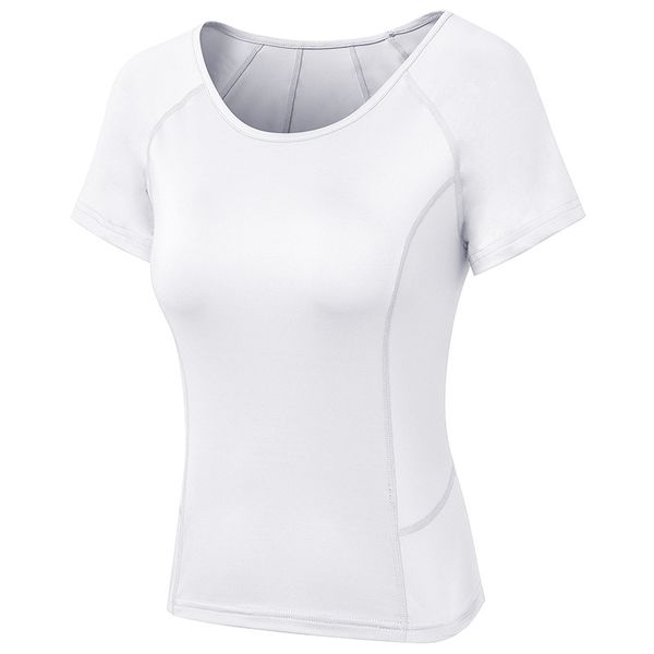 sport shirt for women summer spandex elastic running workout yoga tshirt fitness clothing yoga shirt, White
sport shirt for women summer spandex elastic running workout yoga tshirt fitness clothing yoga shirt, White