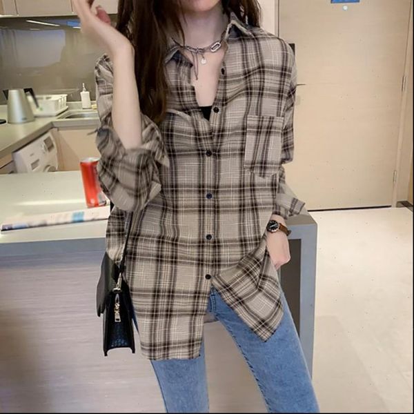 plus size blouses women autumn long sleeved plaid shirt large size loose lapel shirts female casual, White
plus size blouses women autumn long sleeved plaid shirt large size loose lapel shirts female casual, White