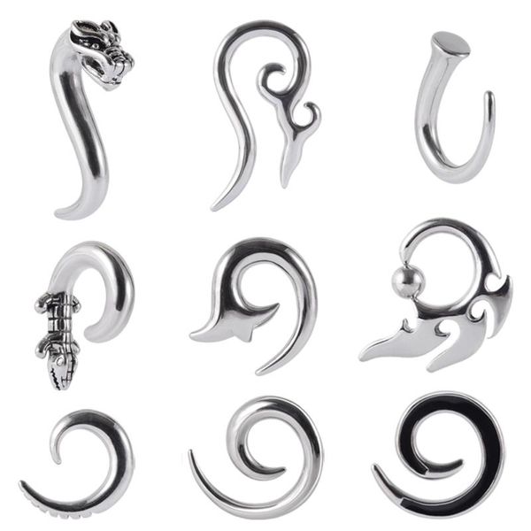 dangle & chandelier 9pcs stainless steel puj ju hoops spiral ear weights hoop earring crocodile gauge expander jewelry, Silver
dangle & chandelier 9pcs stainless steel puj ju hoops spiral ear weights hoop earring crocodile gauge expander jewelry, Silver