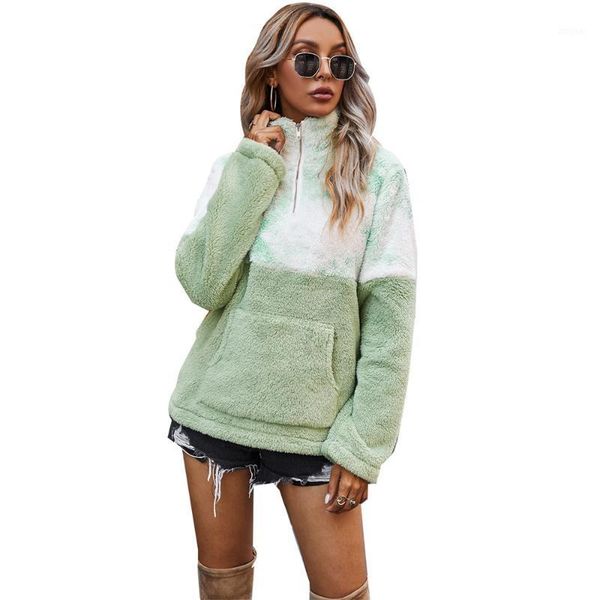 women's sweaters ladies casual sweater contrast color stitching fleece warm autumn winter street zipper lapel pullover women clothing, White;black
women's sweaters ladies casual sweater contrast color stitching fleece warm autumn winter street zipper lapel pullover women clothing, White;black