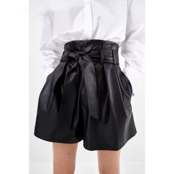 skirts genuine leather women spring and autumn 2021 sheepskin wide leg pants women's high waist wear loose thin shorts boot, Black
skirts genuine leather women spring and autumn 2021 sheepskin wide leg pants women's high waist wear loose thin shorts boot, Black